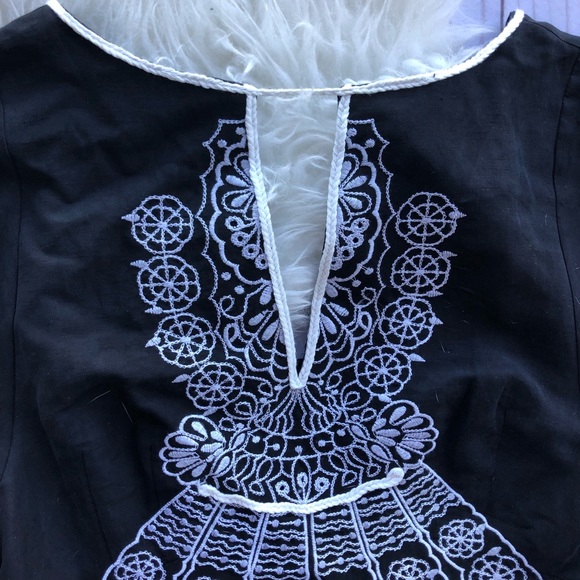 Nanette Lepore Black and white embroidered dress - Picture 3 of 7
